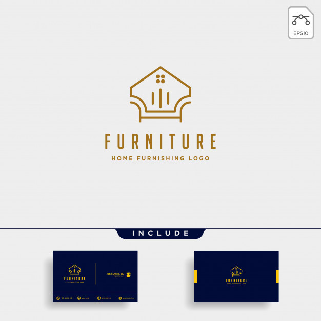 家具沙發家居logo標志矢量圖素材 品牌形象的點睛之筆
